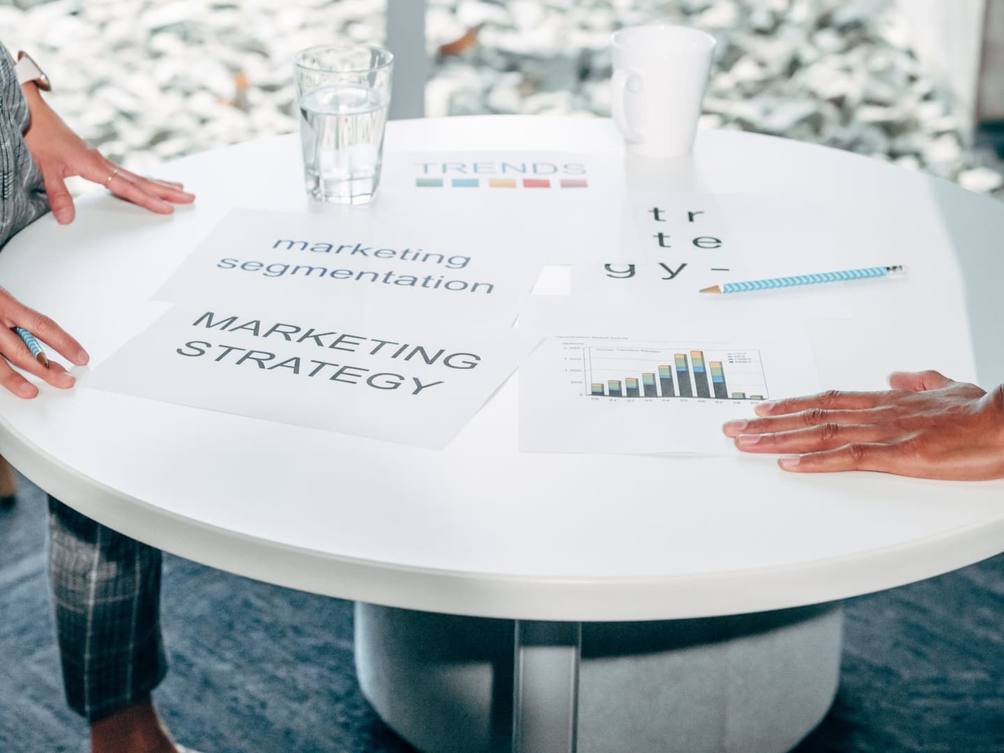 Creative team planning a travel campaign